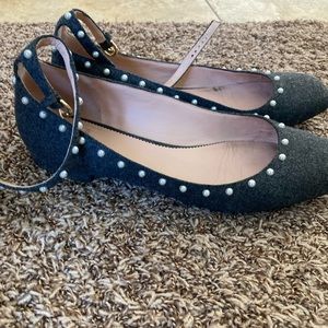 Womens J crew square toe ballet flat. Size 11.